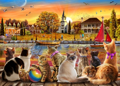 Cats on the Quay variant 1