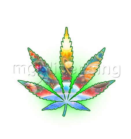 Cannabis Leaf Planets variant 2