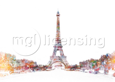 Eiffel Tower Color Splash
