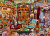 A fantasy antique shop full of colorful and eclectic treasures from around the world.