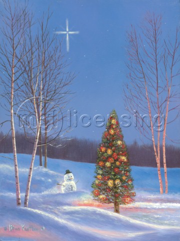 Christmas tree snowman and star NPI 422
