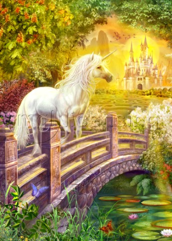 Enchanted garden unicorns Variant 2
