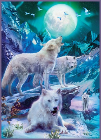 Wolves Under A Full Moon