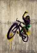 Bike spray-paint zombie