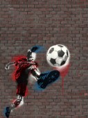 Football spray-paint zombie
