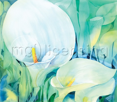 Stylised lilies