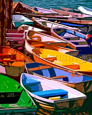 Painted Dinghys and Dories of Maine