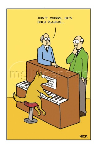 Imagine That  Dog on piano