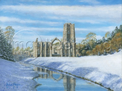 Winter Morning  Fountains Abbey Yorkshire
