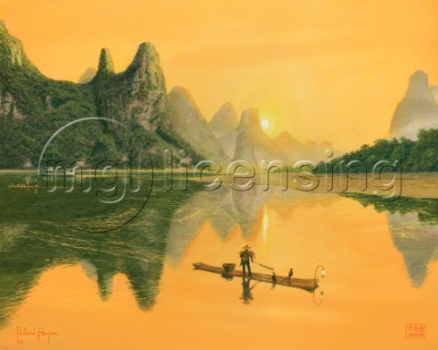 Cormorant Fisherman River Li Guilin China
