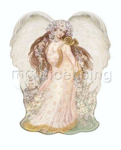 Angel Playing French Horn