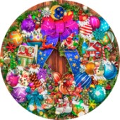 Vintage Fun Christmas Wreath (variant 1)