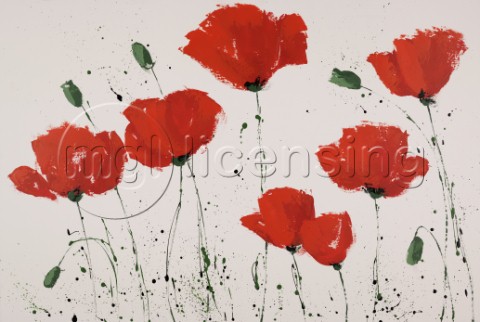 Poppies in a Row III