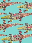repeating pattern ~ illustrated crocodiles