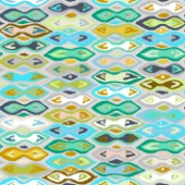 repeating pattern ~ ocean inspired ikat (Indian summer)