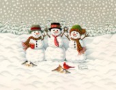 three snowman lineup