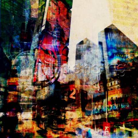 City Collage  New York Broadway overkill