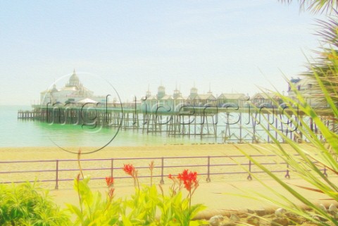Esatbourne pier and flowers