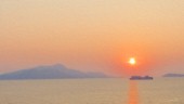Sunset Napoli ferry