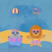 Cuddly Beach Adventure With Friends (Variant 3)