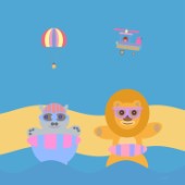 Cuddly Beach Adventure With Friends  (Variant 4)