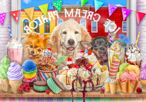 Ice Cream Parlor Pups