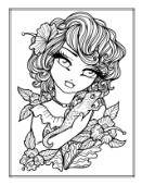Gecko Girl Coloring Page