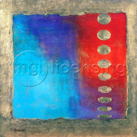 Abstract blue and red NPI 2131