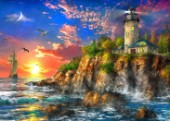 The Ocean Sunset Lighthouse