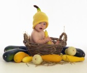 Kid in Vegetable Basket