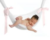 Baby in Pink Ribbon Hammock.jpg