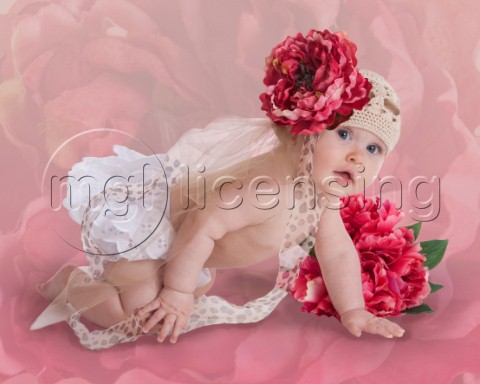 Baby in Red Blooms Variant 1jpg