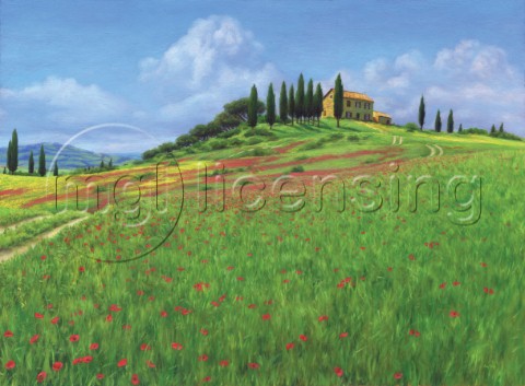 Tuscan hill farmhouse