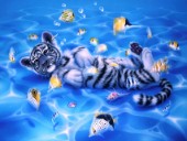 Ocean Bed - white tiger cub