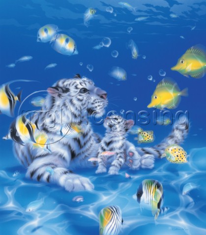 Ocean Dream  white tiger