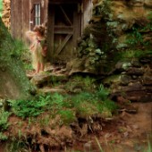 Fairy by mill door