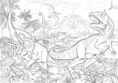 Dinosaur Scene (Variant 1)
