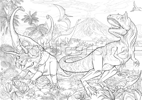 Dinosaur Scene Variant 1