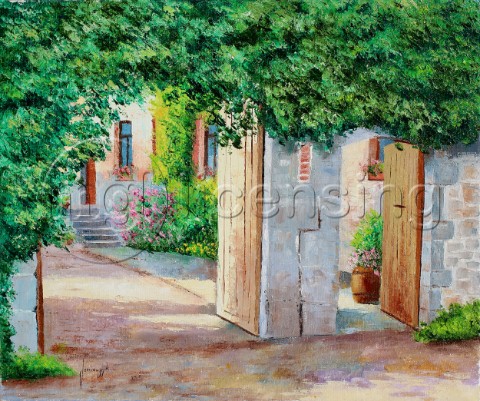 Wooden Gate In Gussignies