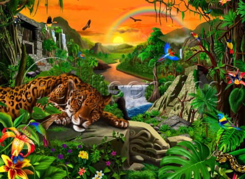 Jaguars Jungle Ruins Variant 1