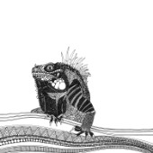illustrated iguana 8820