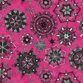 Mandala Snowflakes Pink (variant 2)