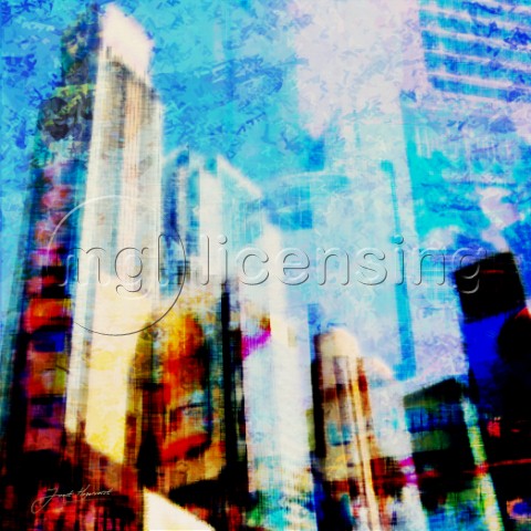 City Collage  New York blues