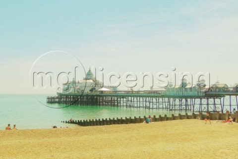 Eastbourne pier and beach