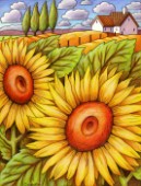 sunflowers countryside