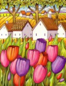 tulips countryside