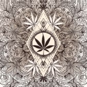 Cannabis Lin Art Pattern