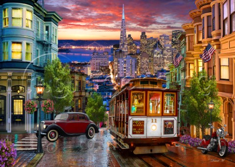 San Francisco Trolley Red Car variant 1